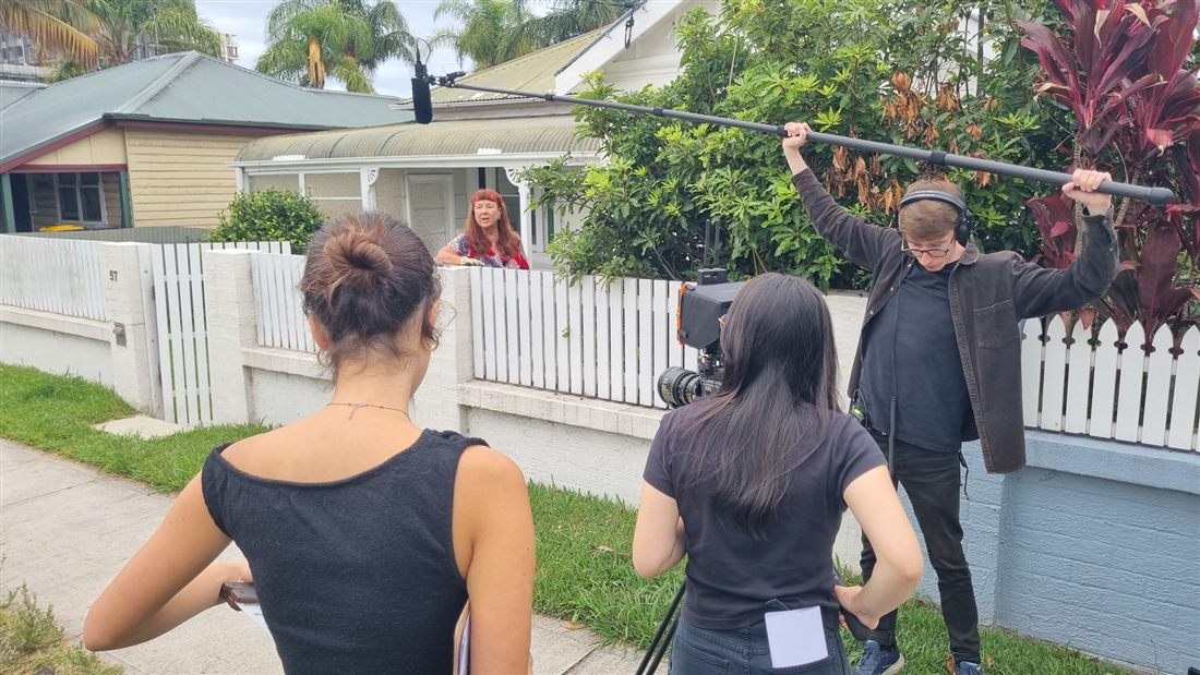 On set for Magpie